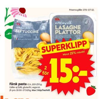 ICA Supermarket Ica pasta erbjuda