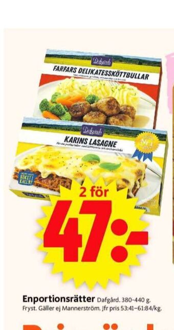 ICA Supermarket Dafgårds färdigrätter erbjuda