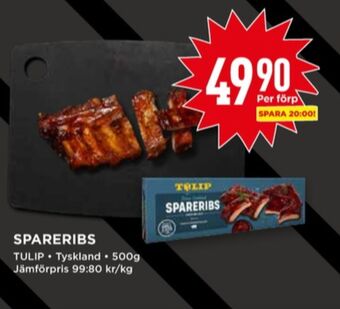 Willys Tulip spareribs erbjuda