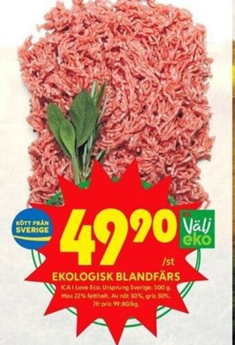 ICA Kvantum Ekologisk Blandfärs erbjuda