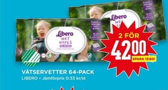 Willys Hemma Våtservetter 64-pack erbjuda