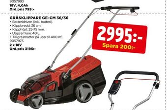 Jem&Fix Gräsklippare ge-cm 36/36 erbjuda