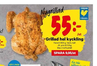 City Gross Grillad hel kyckling erbjuda