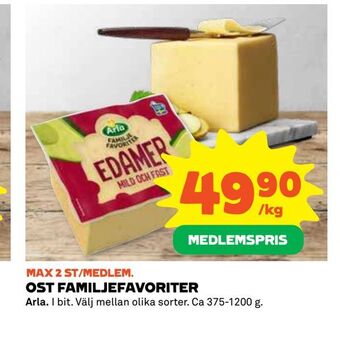 Coop Extra Ost familjefavoriter erbjuda