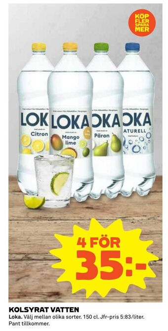 Coop Extra Kolsyrat vatten erbjuda