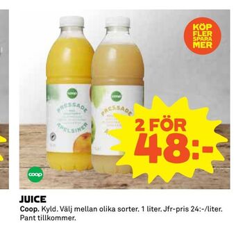 Coop Extra Juice erbjuda