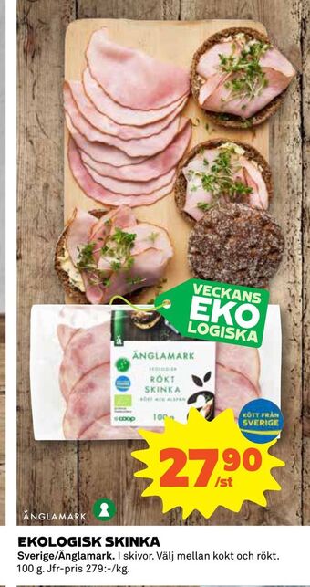 Coop Daglivs Ekologisk skinka erbjuda