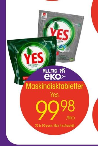 EKO Maskindisktabletter erbjuda