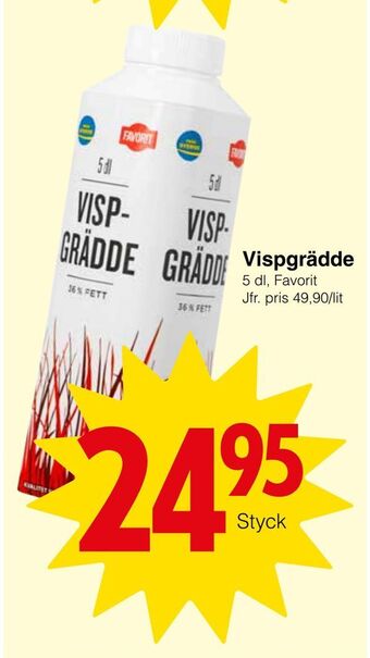 Matöppet Vispgrädde erbjuda