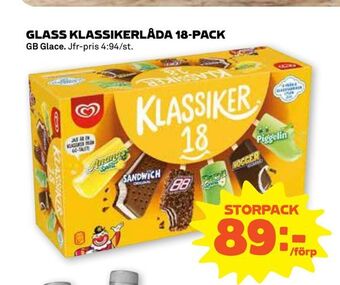 Stora Coop Glass klassikerlåda 18-pack erbjuda