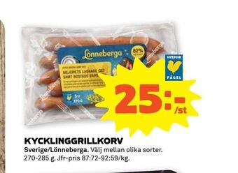 Stora Coop Kycklinggrillkorv erbjuda