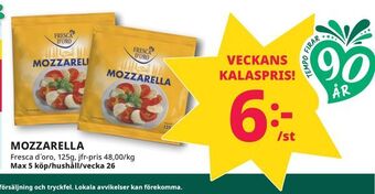 Tempo Mozzarella erbjuda