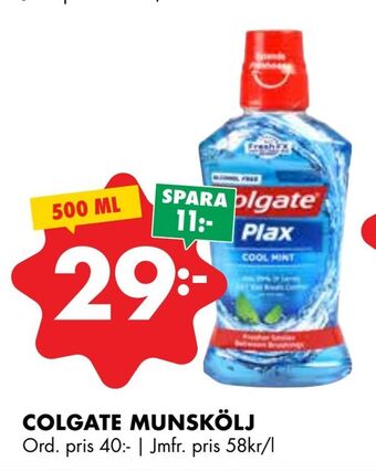 ÖoB Colgate munskölj erbjuda