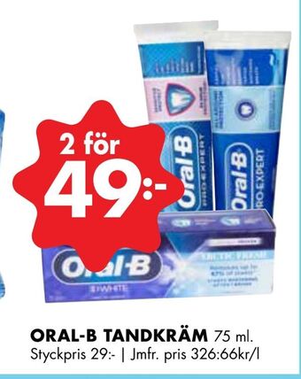 ÖoB Oral-b tandkräm erbjuda