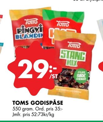 ÖoB Toms godispåse erbjuda