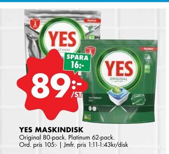 ÖoB Yes maskindisk erbjuda