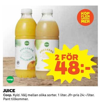 Coop Extra Juice erbjuda