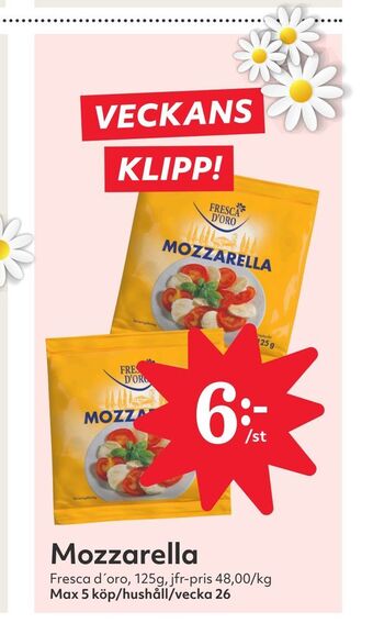 Hemköp Mozzarella erbjuda