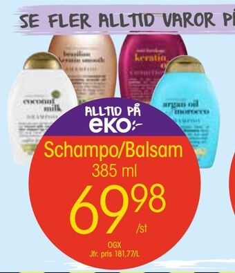EKO Schampo/Balsam erbjuda