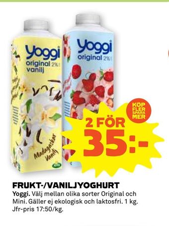 Stora Coop Frukt-/vaniljyoghurt erbjuda