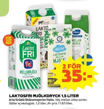 Stora Coop Laktosfri mjölkdryck 1,5 liter erbjuda