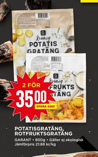 Willys Potatisgratäng, rotfruktsgratäng erbjuda