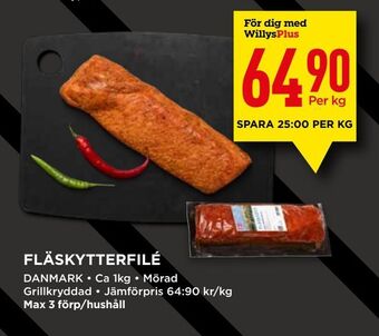 Willys Fläskytterfilé erbjuda