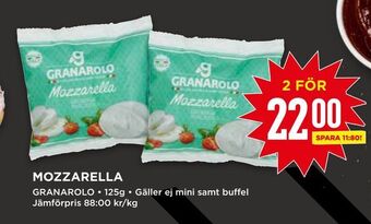 Willys Mozzarella erbjuda