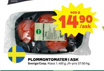 Coop Plommontomater i ask erbjuda