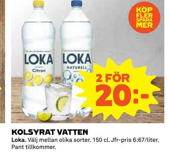 Coop Kolsyrat vatten erbjuda