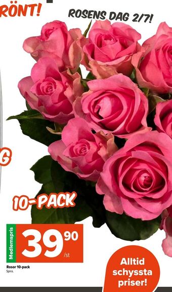 Coop Extra Rosor 10-pack erbjuda