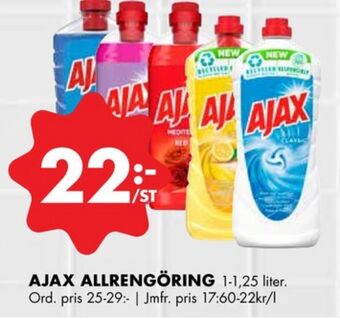 ÖoB Ajax rengöringsmedel erbjuda