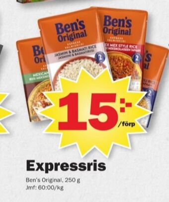Pekås Bens original ris erbjuda