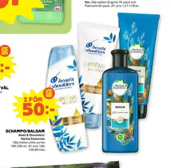 Stora Coop Head&shoulders balsam erbjuda