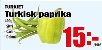 Matdax Turkisk paprika erbjuda
