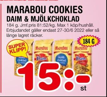 Nya Pulsen Marabou cookies erbjuda