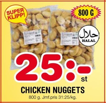 Nya Pulsen Chicken nuggets erbjuda