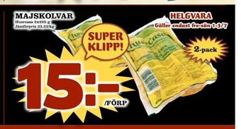 Nya Pulsen Majskolvar erbjuda