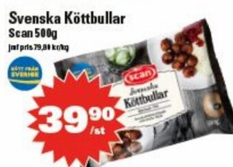 Nära dej Svenska Köttbullar Scan 500g erbjuda