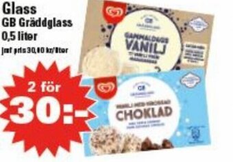 Nära dej Glass GB Gräddglass 0.5 liter erbjuda