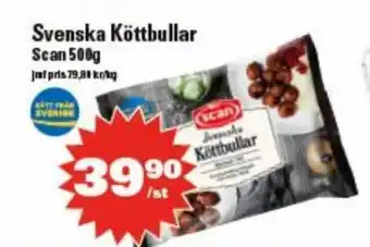 Nära dej Svenska Köttbullar Scan 500g erbjuda
