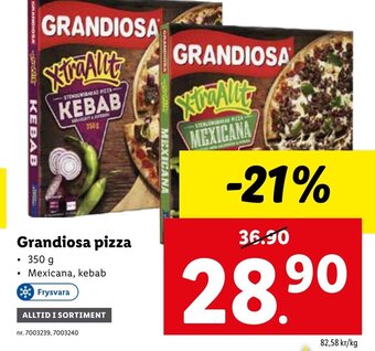 Lidl Grandiosa pizza erbjuda