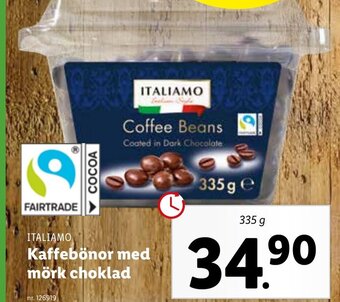 Lidl Italiamo Kaffebönor med mörk choklad erbjuda