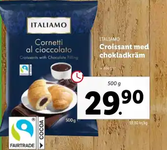 Lidl Italiamo Croissant med chokladkräm erbjuda