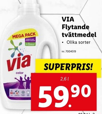 Lidl Via Flytande tvättmedel erbjuda
