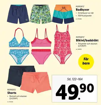 Lidl Badbyxor/Bikini/baddräkt/Shorts erbjuda
