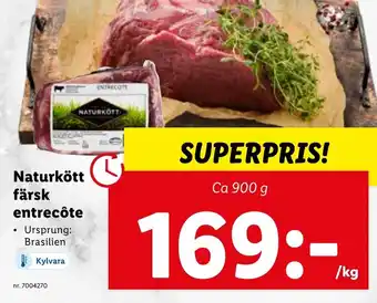 Naturkött färsk entrecôte
