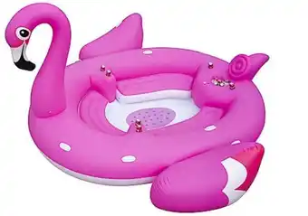 Uppblåsbar flotte mega flamingo 3,7 x 3,7 meter