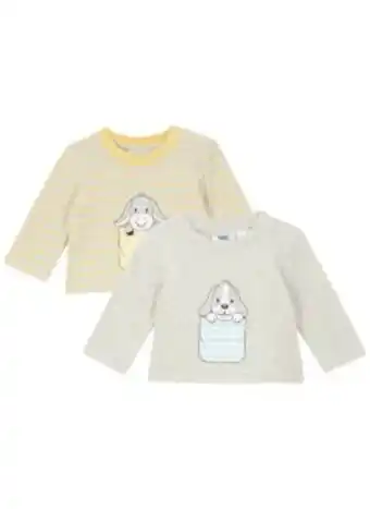 Bonprix Långärmad babytopp (2-pack), ekologisk bomull erbjuda