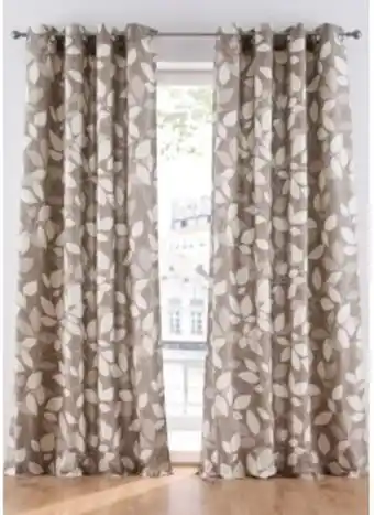 Bonprix Blommig gardinlängd i bomull (1-pack) erbjuda